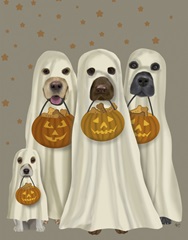 Halloween Trick or Treat Dogs