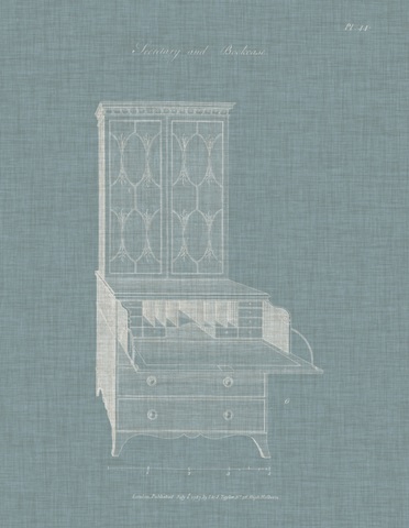 Hepplewhite Desk and Bookcase I