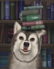 Husky and Books