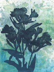 Indigo Floral Silhouette I