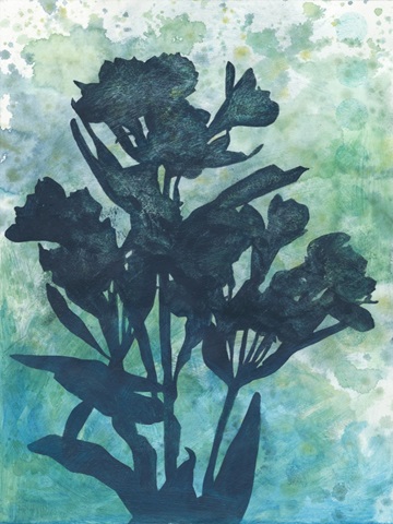 Indigo Floral Silhouette I