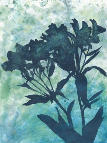 Indigo Floral Silhouette II