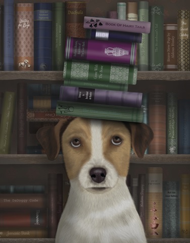 Jack Russell and Books