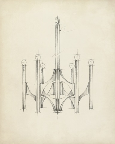 Mid Century Chandelier II