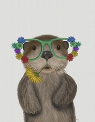 Otter and Flower Glasses