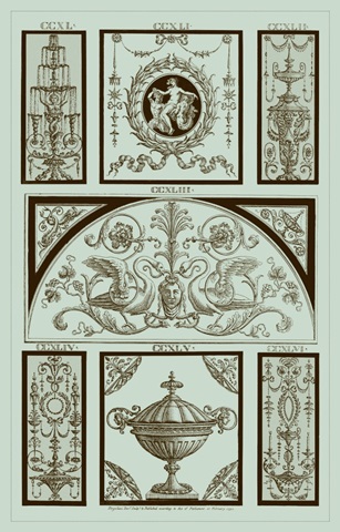 Pergolesi Panel in Celadon III