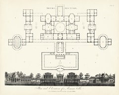 Plan and Elevation for a Roman Villa