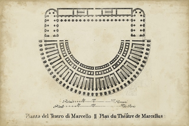 Plan for the Theatre of Marcellus (2703662) The World