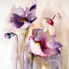 Plum Poppies I