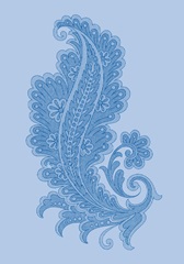 Porcelain Blue Motif I