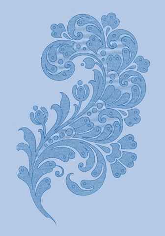 Porcelain Blue Motif II