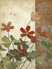 Red Antique Floral I