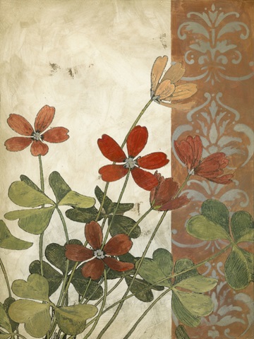 Red Antique Floral I