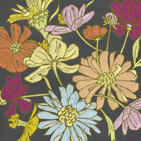 Summer Floral on Grey II