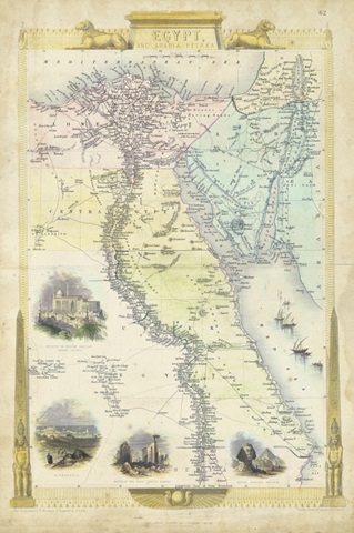 Vintage Map of Egypt
