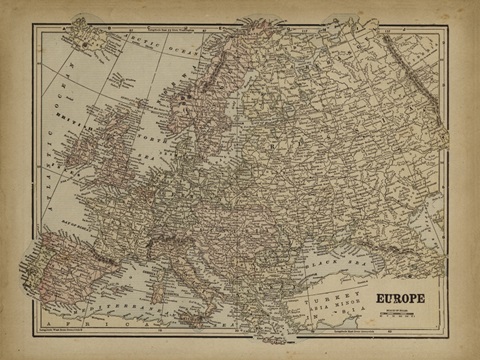 Vintage Map of Europe
