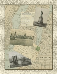 Vintage Map of New York