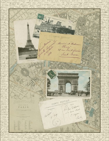 Vintage Map of Paris