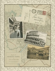 Vintage Map of Rome
