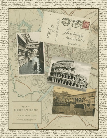 Vintage Map of Rome