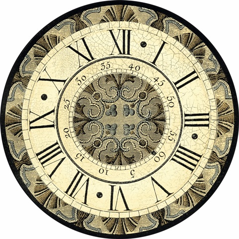 Vintage Motif Clock
