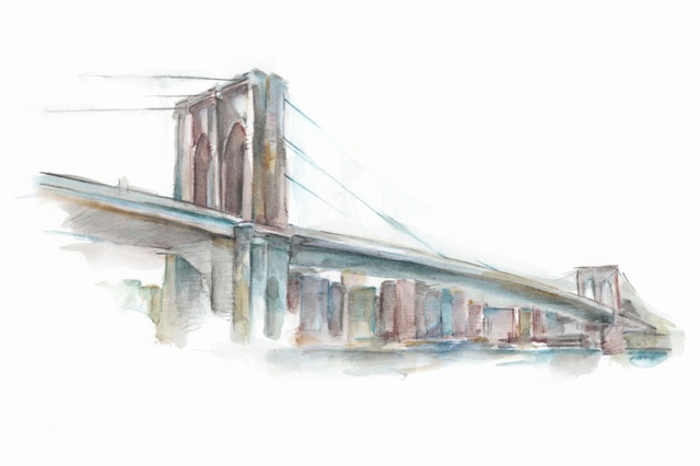 Watercolor Bridge Sketch II