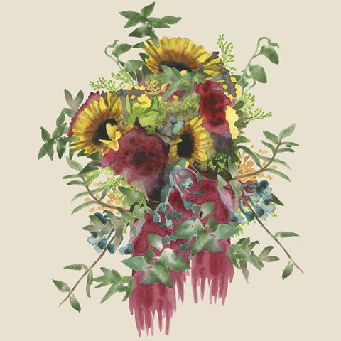 Watercolor Floral Spray IV