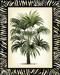 Palm in Zebra Border I