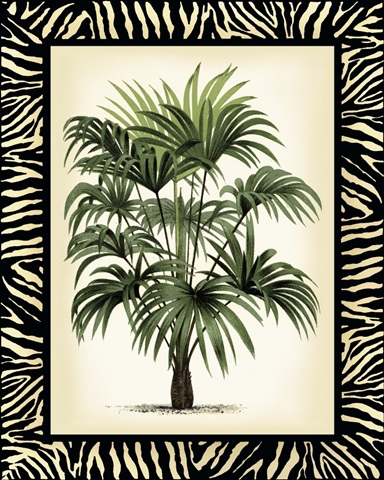 Palm in Zebra Border I
