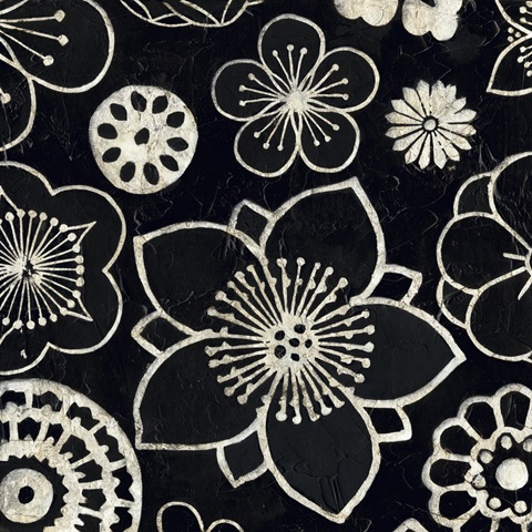 Silver Floral Cascade I