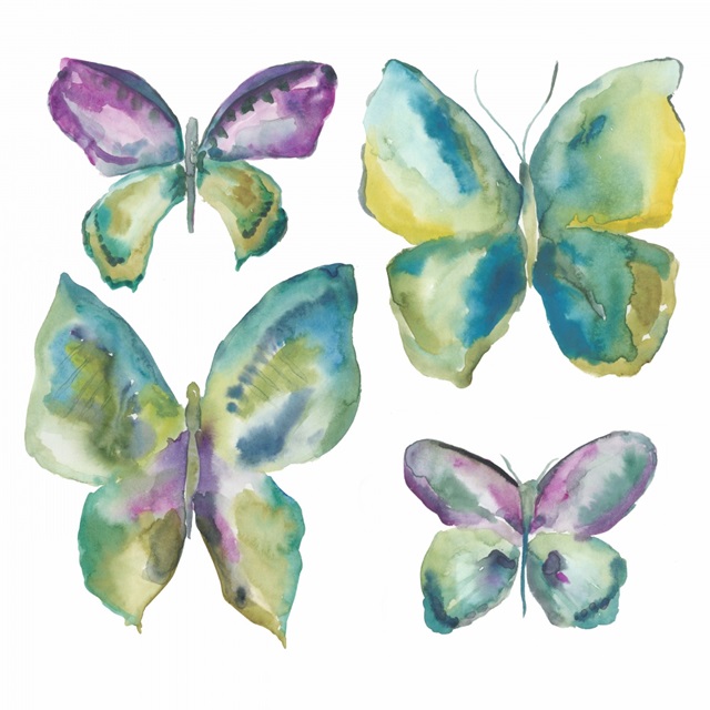 Jeweled Butterflies I