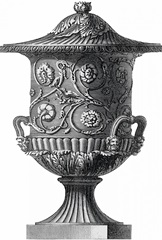 Black and White Urn IV