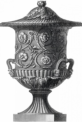Black and White Urn IV