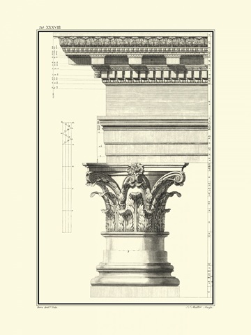 BandW Column and Cornice I