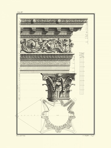 BandW Column and Cornice II