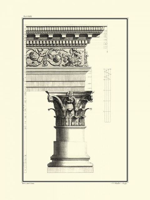 BandW Column and Cornice IV (#2713508) - The World Art Group