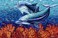 Custom Playful Dolphins