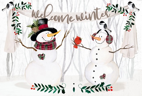 Folk Snowman Forest Collection A