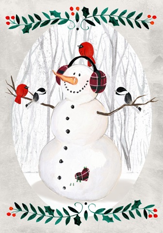 Folk Snowman Forest Collection B