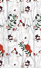 Folk Snowman Forest Collection E