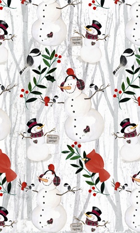 Folk Snowman Forest Collection E