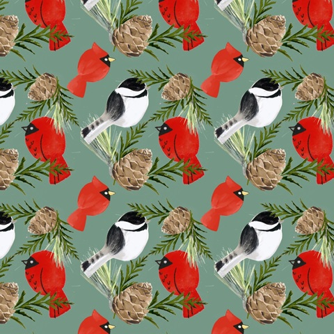 Folk Snowman Forest Collection I