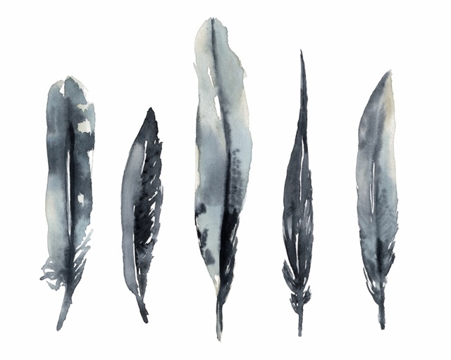Indigo Feathers I