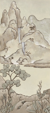 Non-Embellished Chinoiserie Landscape II