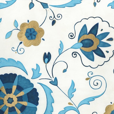 Non-Embellished Gilded Indigo I