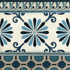Non-Embellished Indigo Frieze II