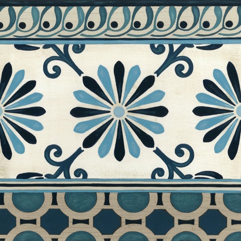 Non-Embellished Indigo Frieze II