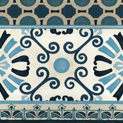 Non-Embellished Indigo Frieze III