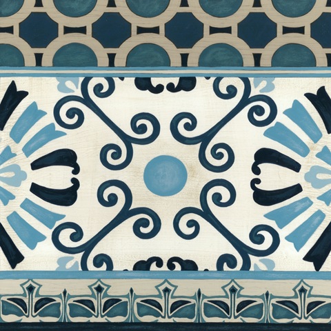 Non-Embellished Indigo Frieze III
