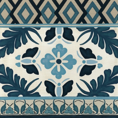 Non-Embellished Indigo Frieze IV